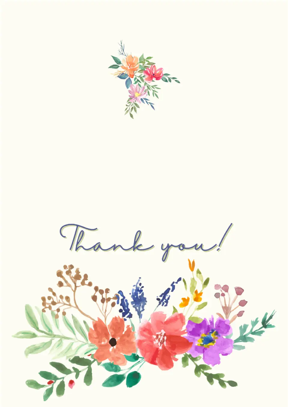 free thank you card template for google docs